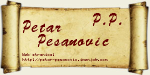 Petar Pešanović vizit kartica